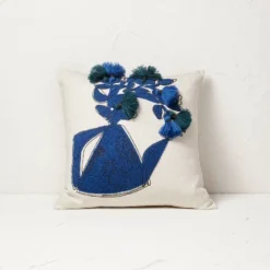 Floral Watering Pitcher Square Throw Pillow With Tassels - Opalhouse™ Designed With Jungalow™ -Opalhouse Shop GUEST 0906edd7 8f87 4cf0 bdf8 6d27a8556060