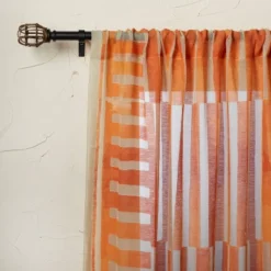 1pc Sheer Ophelia Printed Burnout Window Curtain Panel Orange - Opalhouse™ Designed With Jungalow™ -Opalhouse Shop GUEST 154e0bfa b339 41f9 9f40 0461976c9081