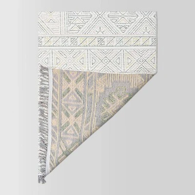 7'x10' Multi Dot Fringed Rectangular Woven Outdoor Area Rug Multicolor - Opalhouse™ 4 7'x10' Multi Dot Fringed Rectangular Woven Outdoor Area Rug Multicolor - Opalhouse™ - Image 2