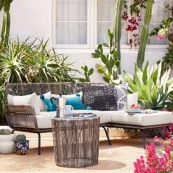 Latigo Patio Sectional Gray/Brown/Linen - Opalhouse™ -Opalhouse Shop GUEST 58c62a04 f1e9 49d0 af85 6fa1cf870e49