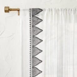 1pc Light Filtering Diamond Border Window Curtain Panel White - Opalhouse™ Designed With Jungalow™ -Opalhouse Shop GUEST 7192bb6b 2dca 4ad8 a530 ba36b505b13d