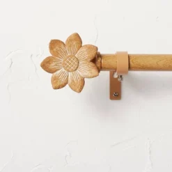 Flower Faux Wood Curtain Rod Natural Wood - Opalhouse™ Designed With Jungalow™ -Opalhouse Shop GUEST c5b5a613 8f9b 4e84 9eff 5ca6e3369a7b