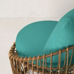 Topanga Club Chair With Ottoman - Blue/Brown - Opalhouse™ Designed With Jungalow™ -Opalhouse Shop GUEST d55e6c02 0566 4024 be4f e642208a3e0f