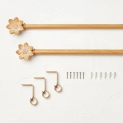 Flower Faux Wood Curtain Rod Natural Wood - Opalhouse™ Designed With Jungalow™ -Opalhouse Shop GUEST f708ce89 3ca5 424d 80e2 a01cb7dd58aa