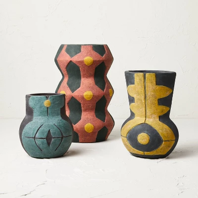 Small Geo Pattern Vase Yellow - Opalhouse™ Designed With Jungalow™ 5 Small Geo Pattern Vase Yellow - Opalhouse™ Designed With Jungalow™ - Image 3